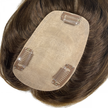 Dámské clip in tupé z pravých vlasů v délce 40 cm - detail sponek