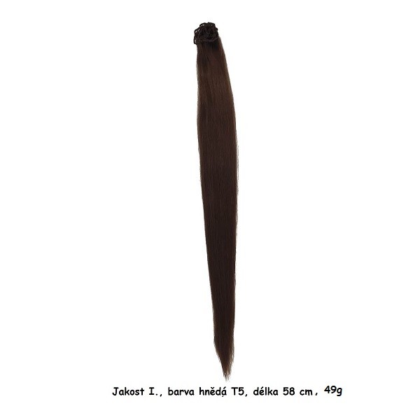 culíky z pravých vlasů délka 58cm, barva T5 culíky z pravých vlasů délka 58cm, barva T5